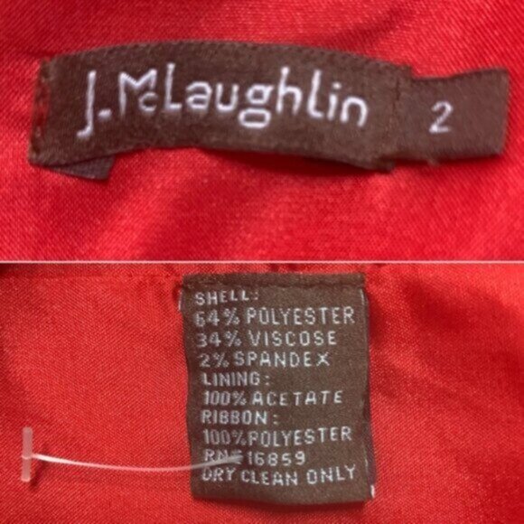 J. McLaughlin Orange Sleeveless Vintage Button Sheath Dress - Picture 12 of 14